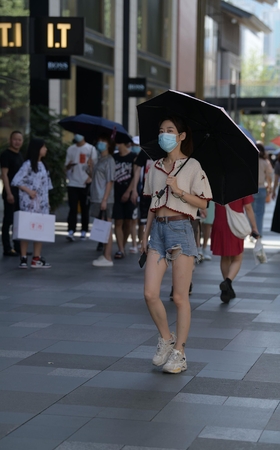 20727-1+132/烈日炎炎的性感热裤美眉，这太凉快了吧~