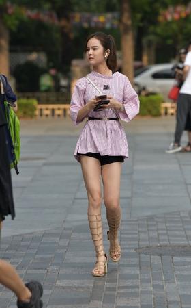 罗马鞋美腿