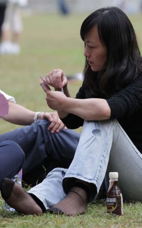 No375 极具杀伤力的少妇短黑丝风韵