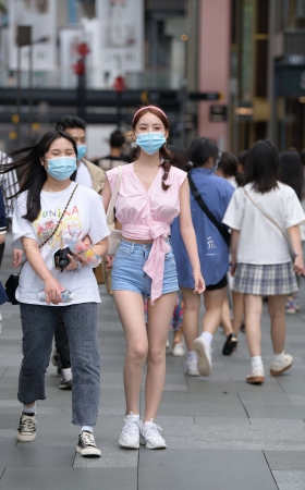 街头抓拍粉色衫，热牛小姐姐 [21P]