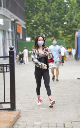 束腰紧身裤