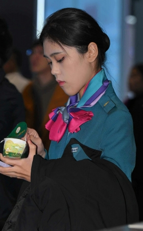 SH25-236-49√民航空姐-丝袜拖鞋外穿 8P