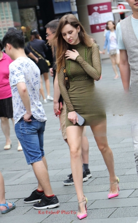 墨绿紧身包裙T裤 [10P]